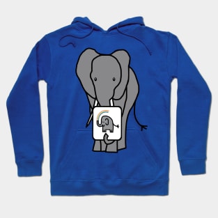 Animals Self Portrait Cute Elephant Rainbow Hoodie